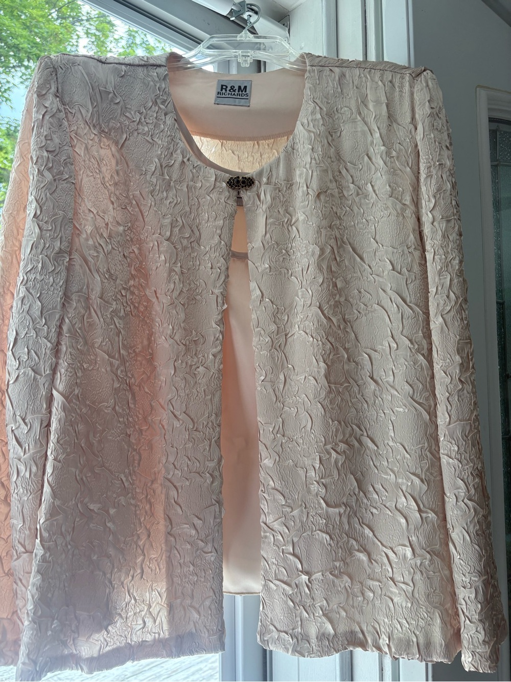 R&M Richards Blush Pink Textured Jacket with Matching Shell